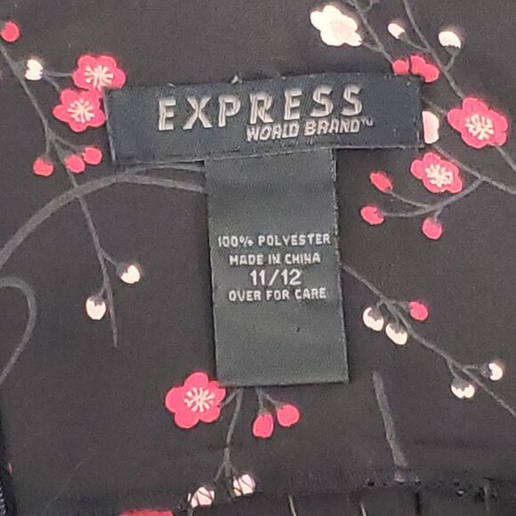 Vintage Express Womens Floral Strapless Midi Length Dress 11/12 - Picture 4 of 5